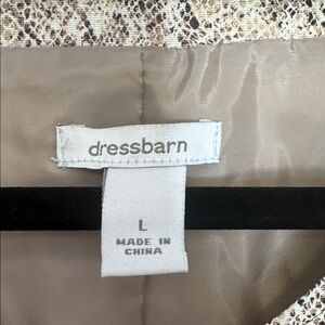 Dressbarn Animal Print Top in Brown and Cream